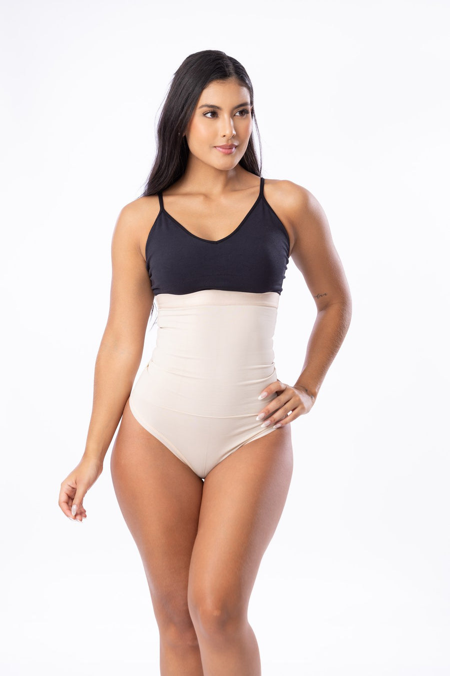 Body Moldeador Cinturilla Raf Over, ref. 225204, color beige, vista frontal