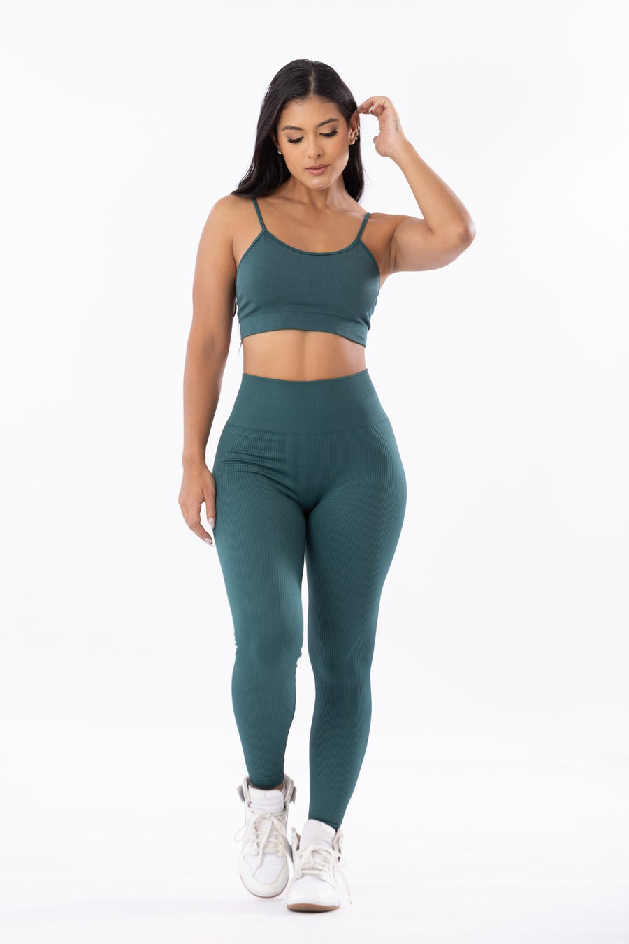 Top Deportivo Seamless Raf Over, ref. 611709, color verde botella