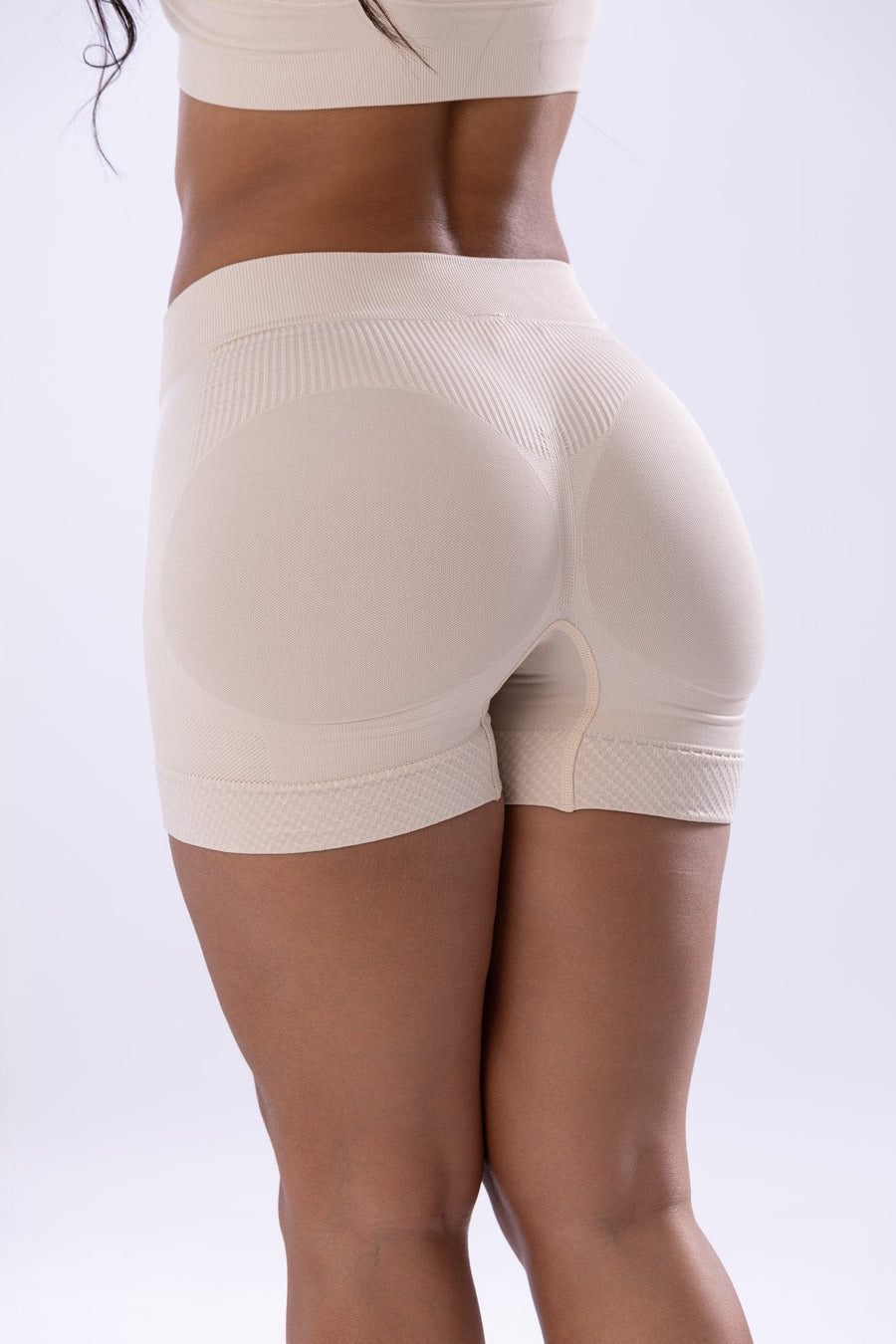 Short Moldeador Seamless 632007 de Raf Over en beige, detalle del tejido