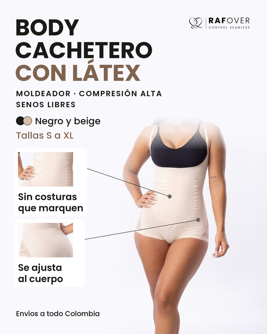 Body Moldeador Cachetero con Látex de Raf Over — beneficios y detalles