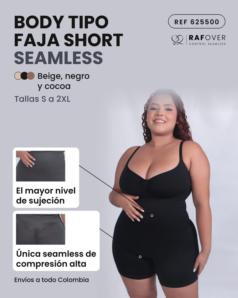 Body tipo Faja Short Seamless de Raf Over — beneficios y detalles